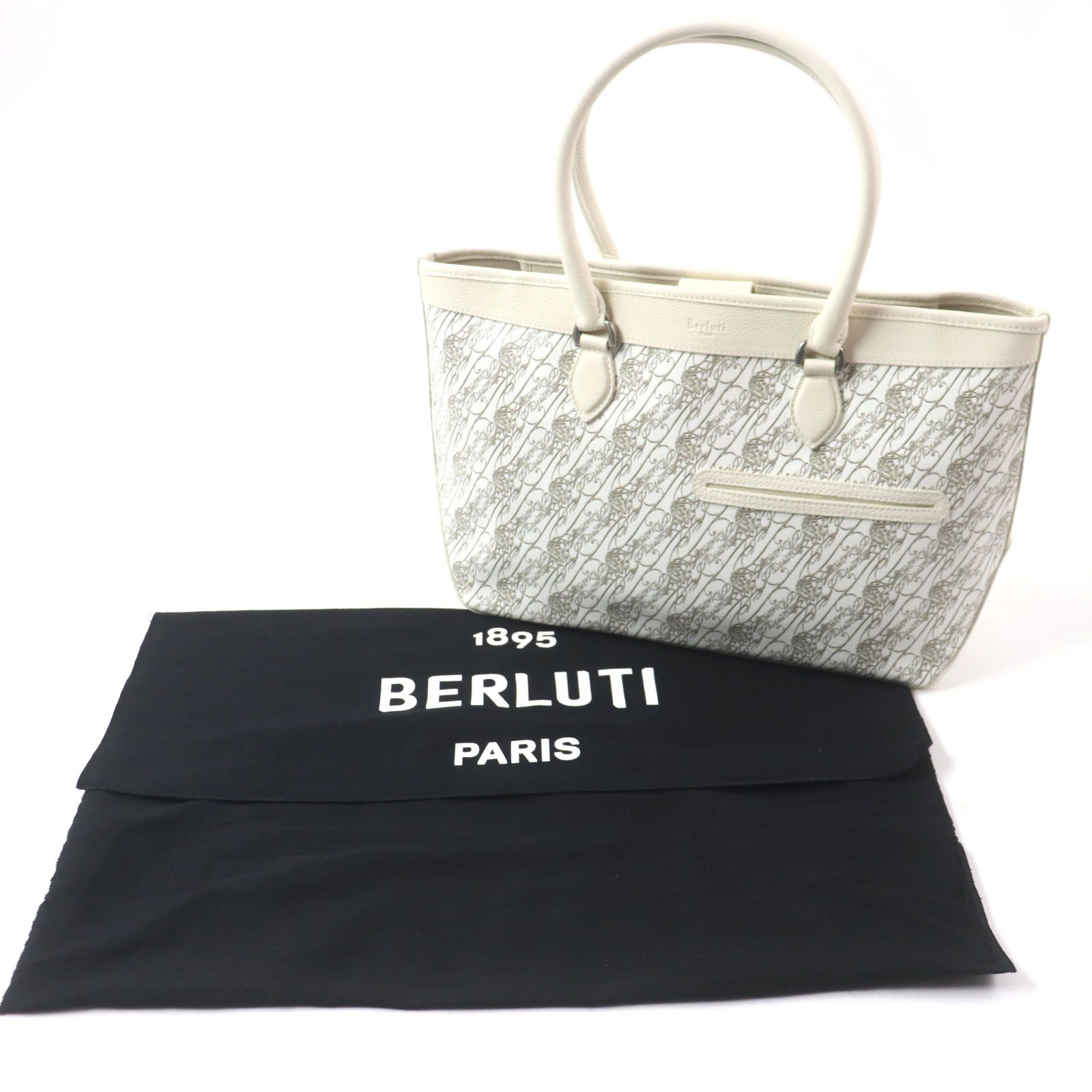 未使用品　Berluti ベルルッティ トゥジュール 限定 ホワイト トート ベルルッティトゥージュール カリグラフィー 白 メンズ カーフ