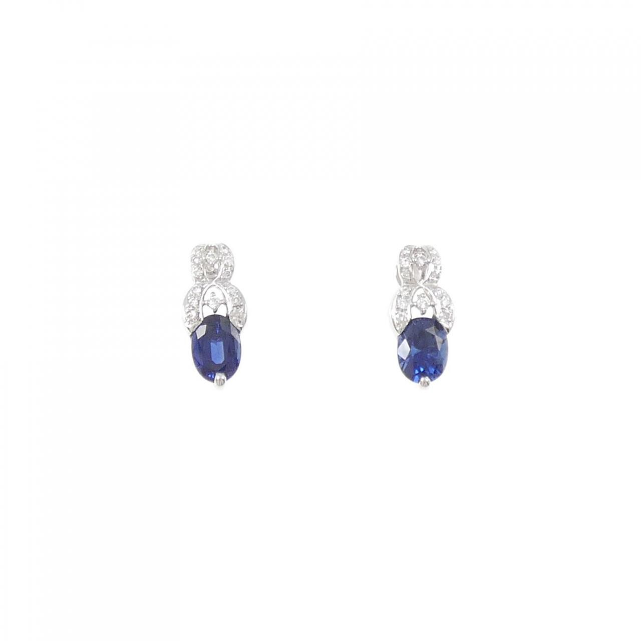 PT900|K14WG サファイヤ ピアス 2.48CT