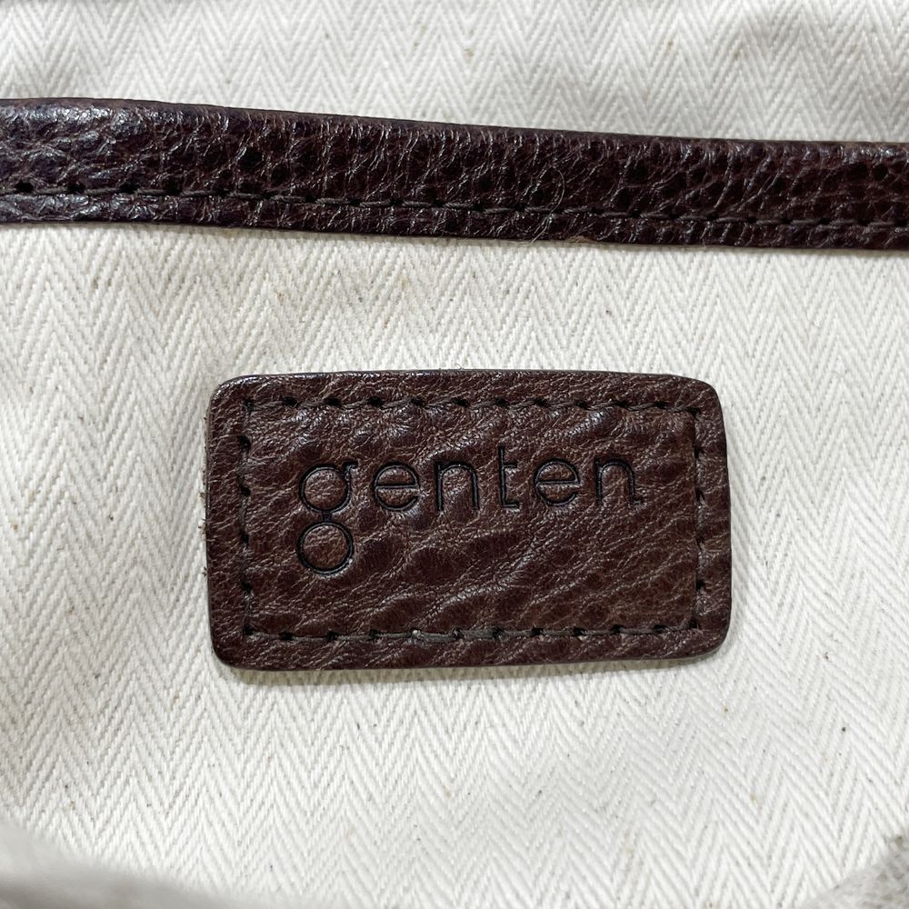 genten トートバッグ 切り返し コンビ キャンバス レザー