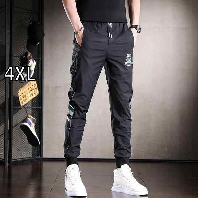 4XL メンズ ファッション 服 男性用 オシャレ シンプル 大人 かっこいい ストリート ハイエンド 軽量 冷感 カジュアル パンツ 夏 薄型 スタイル スリム スポーツ パンツ