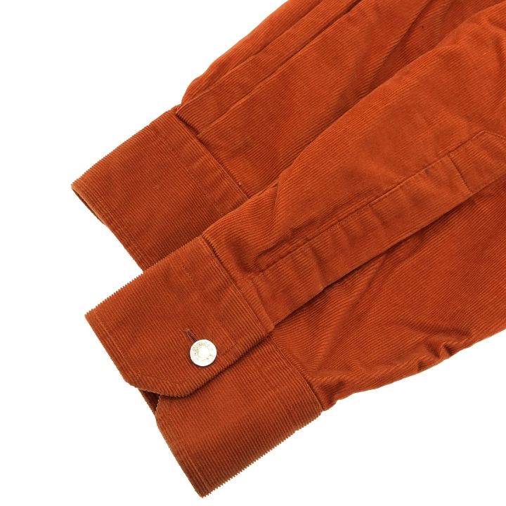 HERMES (エルメス) Vintageコーデュロイシャツ メンズ オレンジ
