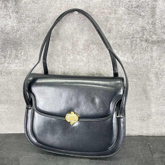 GUCCI ブラックレザーショルダーバッグ 楽天市場】グッチ ワンショルダーバッグ バッグ レディース