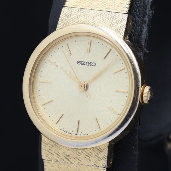 【希少　美品　新品電池】2841 SEIKO 腕時計　レディース　QZ ゴールド 新品電池】 SEIKO セイコー ゴールド ドレス レディース 腕時計