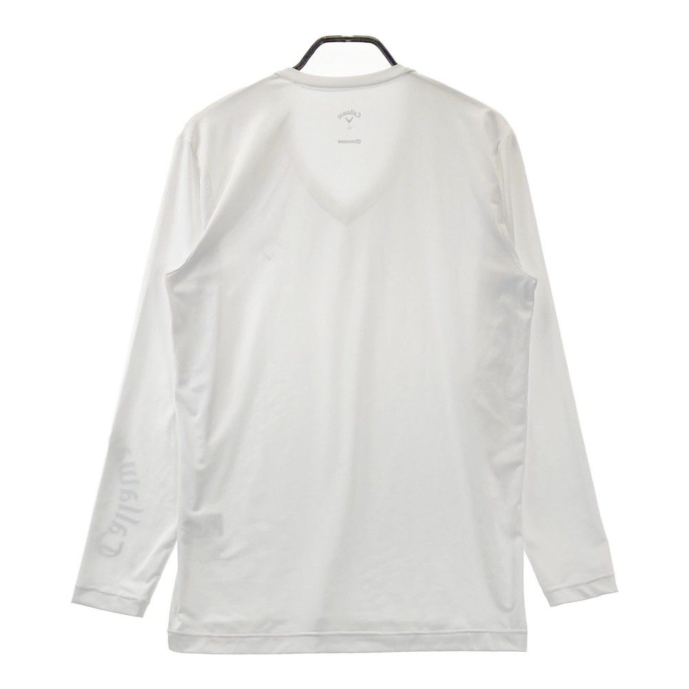 サイズ：LL CALLAWAY キャロウェイ 2024年モデル 長袖Tシャツ プリント  ホワイト系 [240101453829] ゴルフウェア メンズ ストスト サイズ：LL CALLAWAY キャロウェイ 2024年モデル 長袖Tシャツ