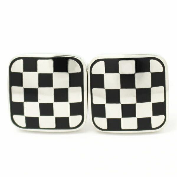スクウェア チェック ブロック カフス カフスボタン カフリンクス cufflinks cuffs メンズ 男性 スーツアクセサリー専門店 父の日 ギフトにも 誕生日 プレゼント プチギフト おしゃれ カフスマニ
