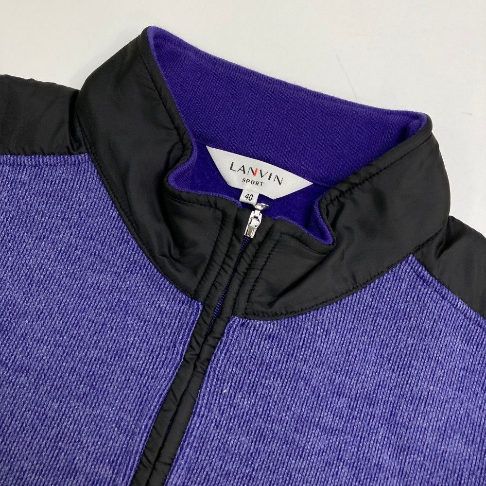 サイズ：40 LANVIN SPORT ランバン スポール  裏起毛 切替 ジャケット  パープル系 [240101454364] ゴルフウェア メンズ ストスト サイズ：40 LANVIN SPORT ランバン スポール 裏起毛 切替