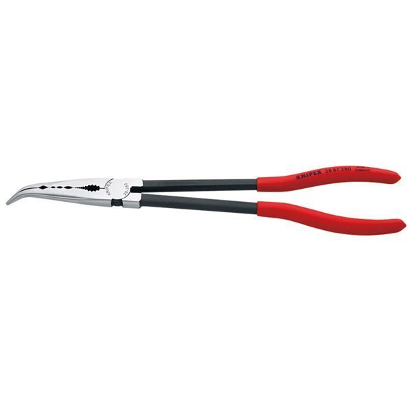 KNIPEX クニペックス ロングリーチベントニードルノーズプライヤー プラスチックコーティング サイズ55×14×280mm 2881-280