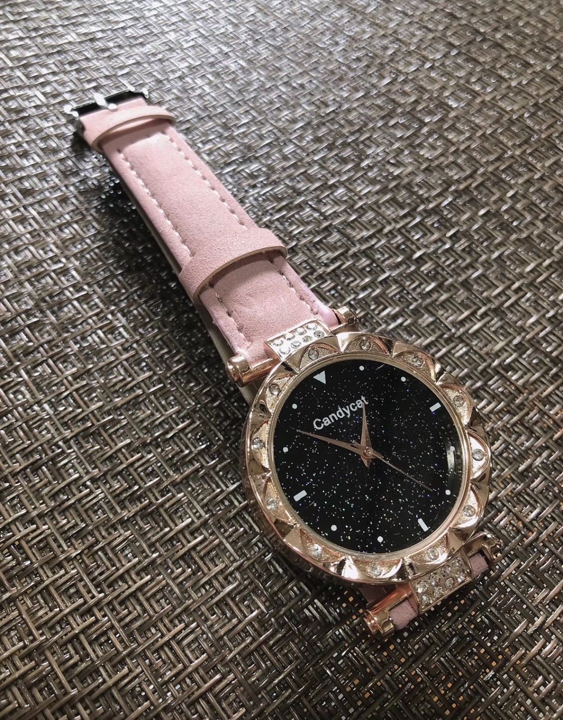 ⭐️大特価⭐️SUNVEN腕時計 レディース ピンク 皮革ベルト 丸い時計