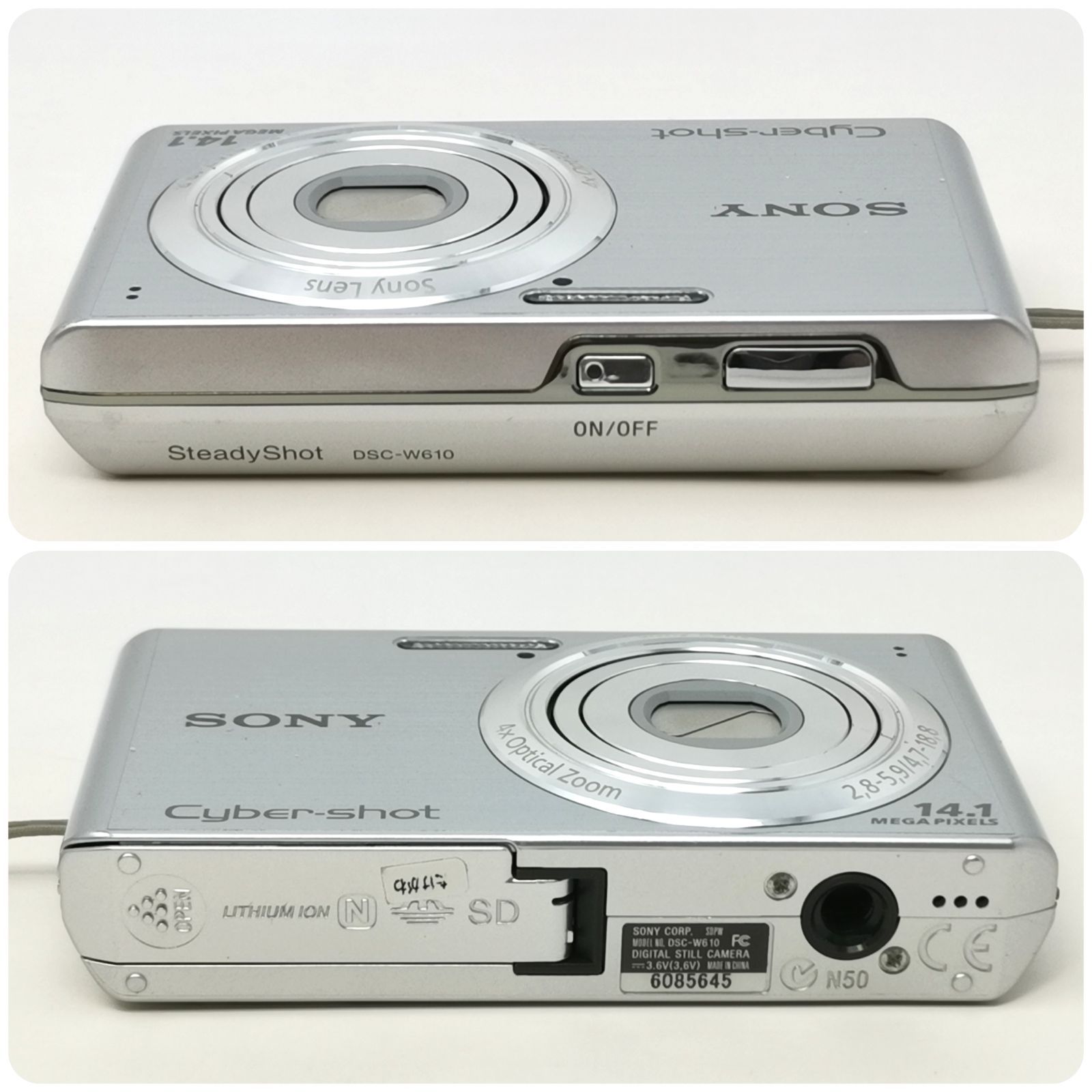 ソニー SteadyShot DSC w610 シルバー デジカメ 動作確認済み 箱あり
