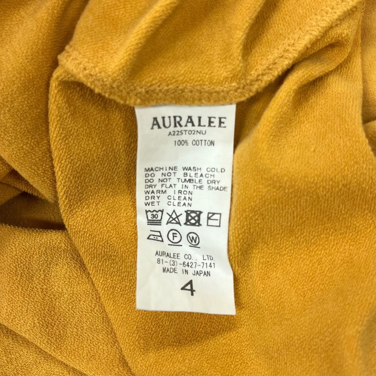 定価15400円 AURALEE 22SS EXCLUSIVE SUPER HIGH GAUGE NAPPED SWEAT TEE  スーパーハイゲージナップド スウェット Tシャツ オーラリー A22ST02NU 4