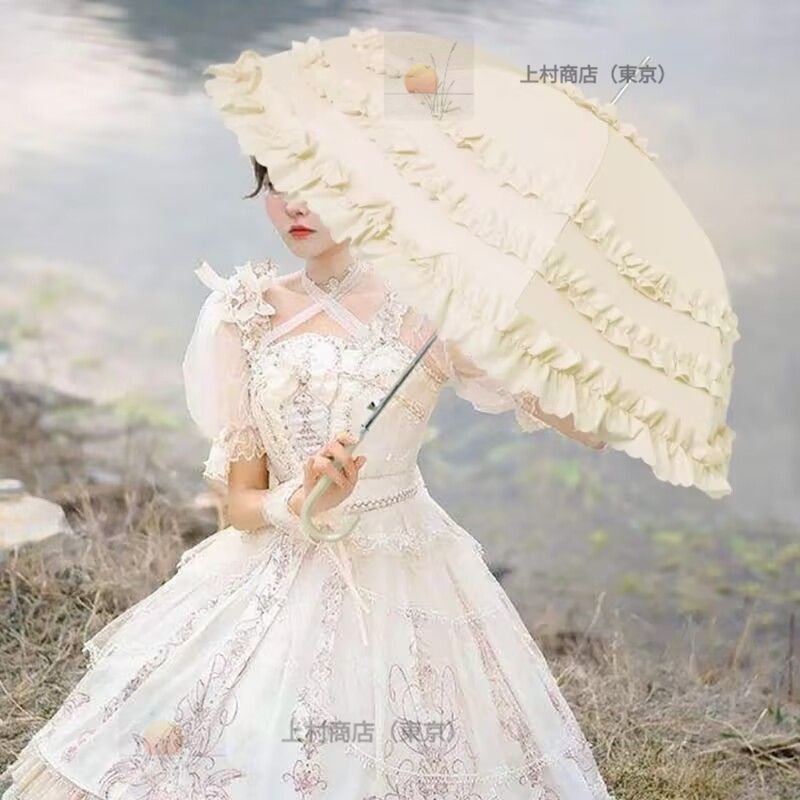 希少品♪新タグ♪【ビスコンティ】白いレースが可愛い日傘(ブラック)☆紫外線対策☆ beparasolluv.jpg