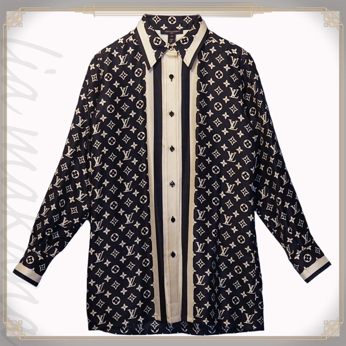 LOUIS VUITTON 幾何学模様の長袖パジャマシャツ ★ LOUIS VUITTON（ルイ・ヴィトン） 23SS L/S Pajama Shirt RW231W PR0