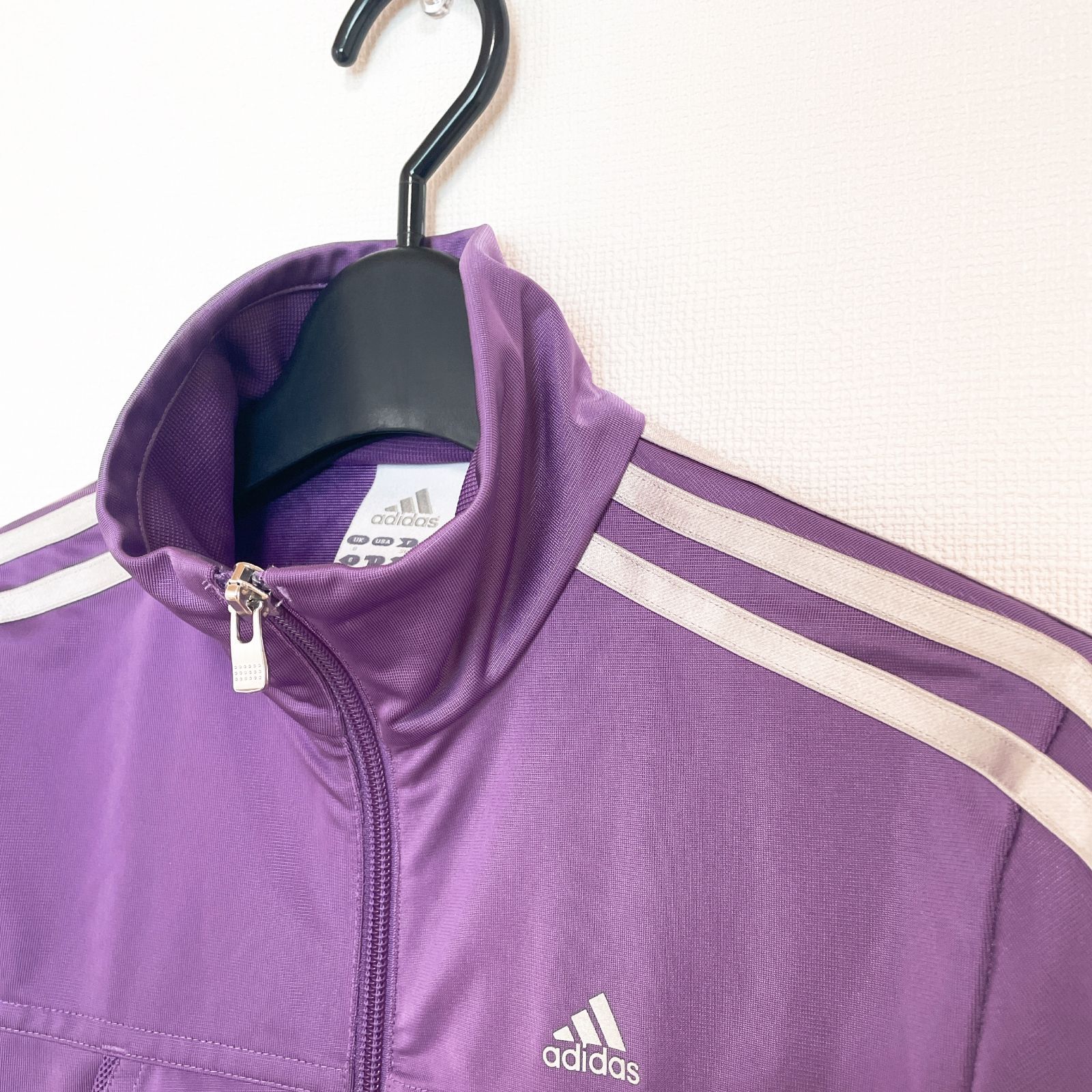 激レア】adidasジャージ スエードライク ミドル丈 y2k パープル紫XL 