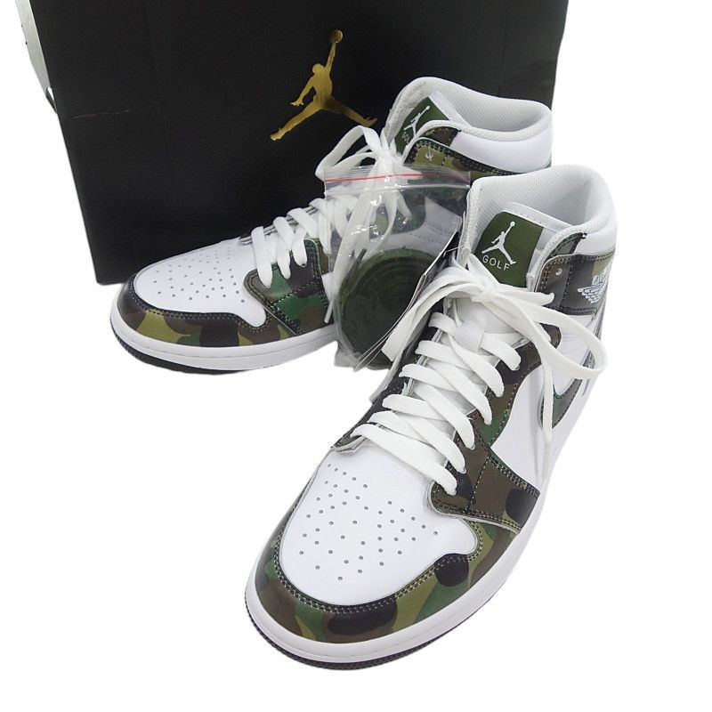 ナイキ/NIKE Air Jordan 1 High Golf Camo White スニーカー
