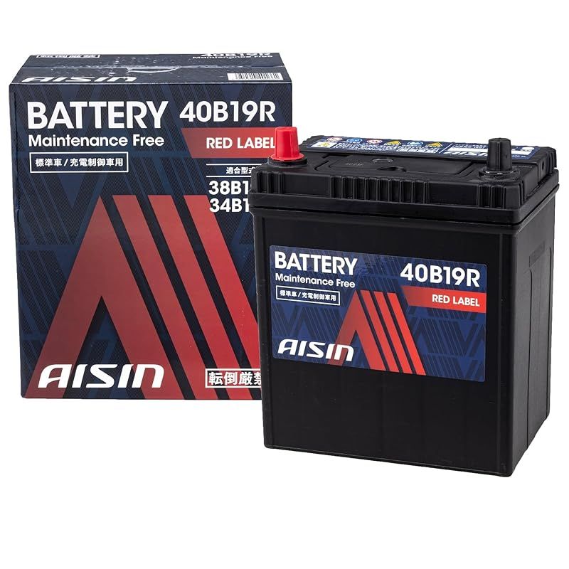アイシン AISIN 車用 バッテリー 40B19R 38B19R 34B19R 標準車|充電制御車対応 RED LABEL BTRAZ-9040B19R