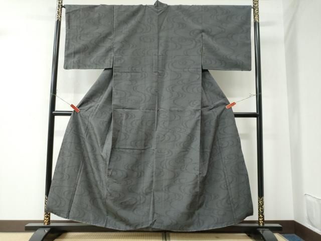 平和屋着物●本塩沢　110亀甲　流水文　やまと誂製　正絹　逸品　未使用　CAAU2841yc 平和屋着物○本塩沢 110亀甲 流水文 やまと誂製 正絹 逸品 未使用