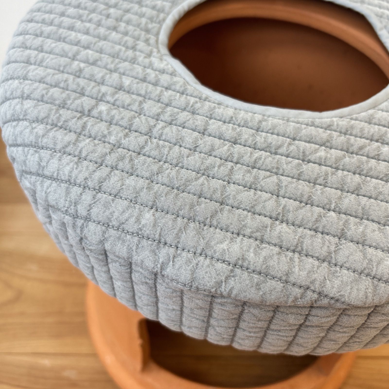 A+S様専用2枚セット、イブル黄土よもぎ蒸し座布団カバー/グレイ