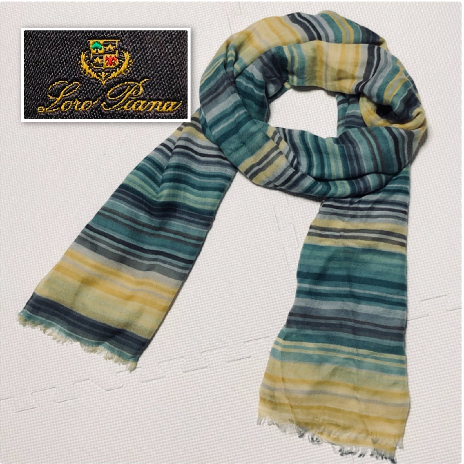 □希少カシミヤ70%□Loro Piana ロロピアーナ 大判ストール カシミヤ