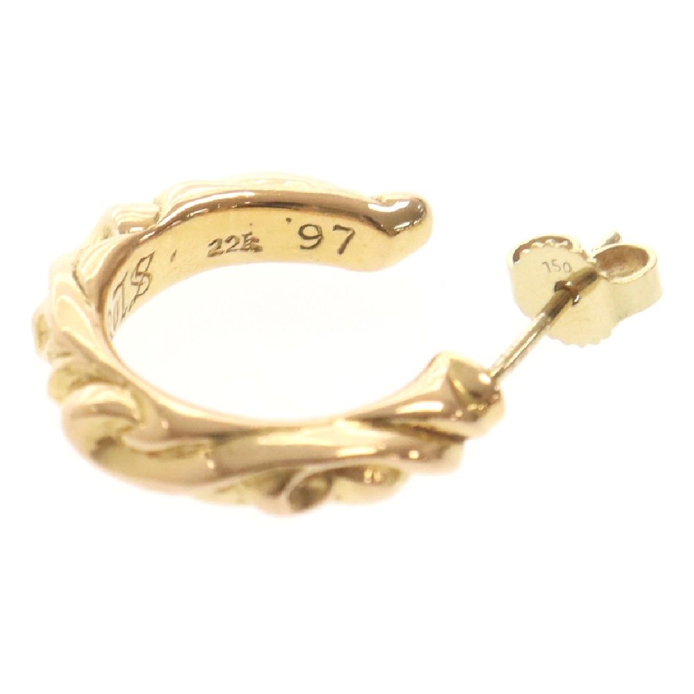 CHROME HEARTS HOOP SCROLL SHL ピアス(両耳用)