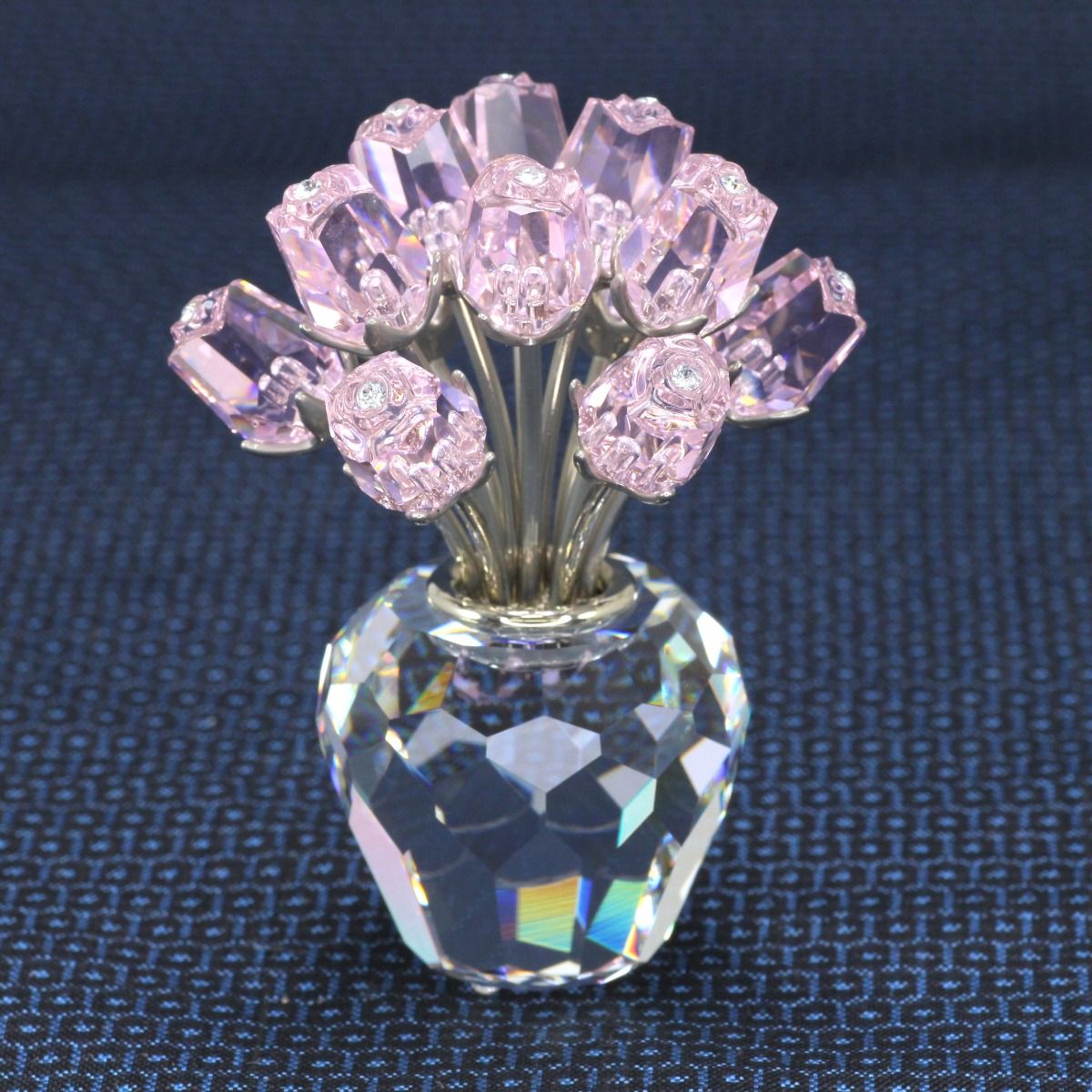SWAROVSKI スワロフスキー ショップ 置物 ピンクローズ 12本のバラ
