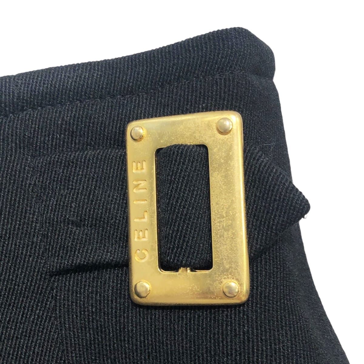 【美品】CELINE マカダムボタン　スカート 美品】CELINE マカダムボタン スカート