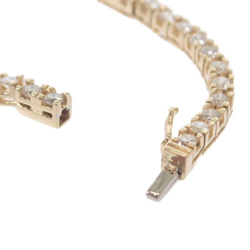 テニスブレス デザインジュエリー ブレスレット K18YG イエロー  