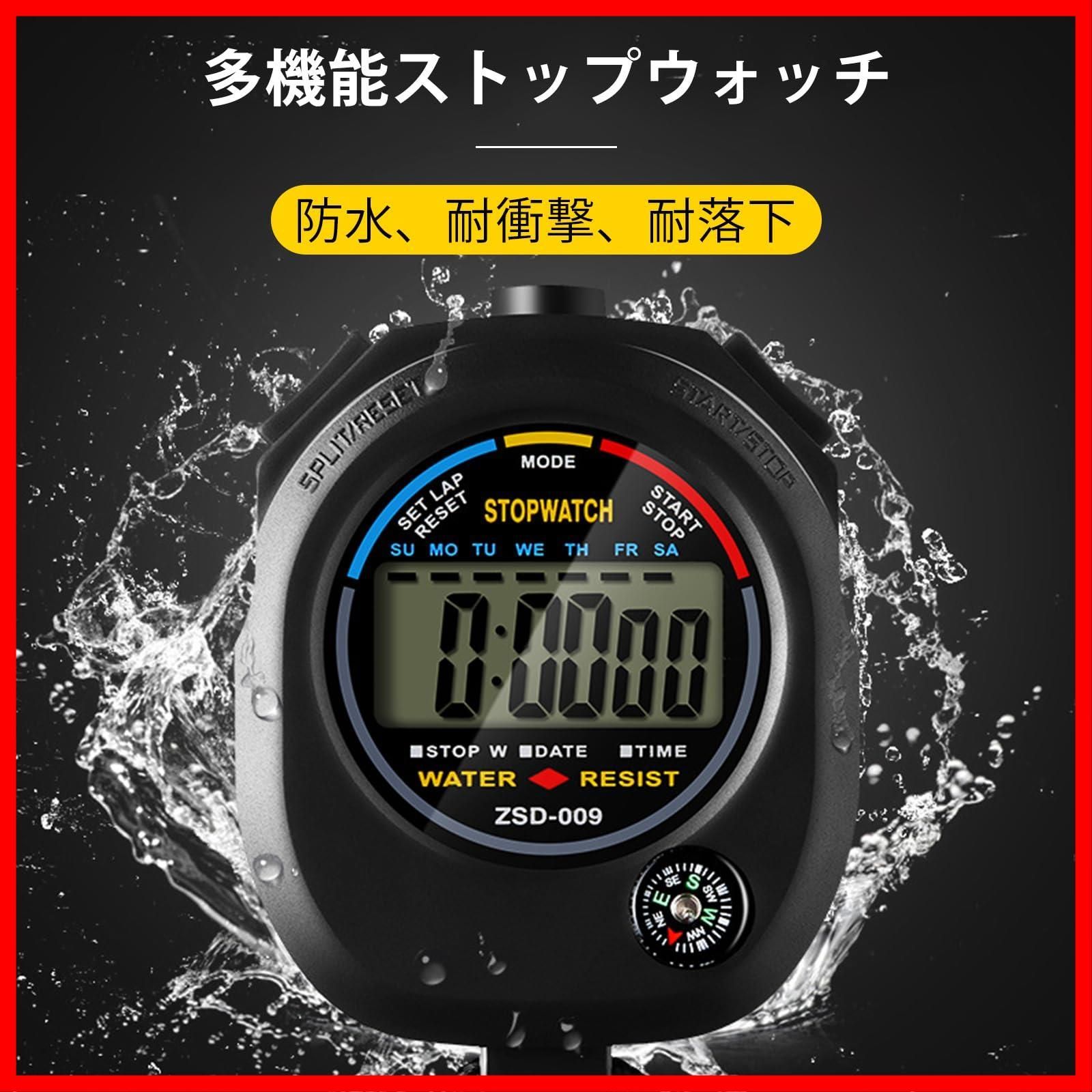 スポーツ デジタル 時計 タイマー ストップウォッチ 防水 高精度 ストップ ウォッチ 審判とトレーニング aninako コーチのため 2つの日付表示 機能 ストラップとバッテリー付き (1) メルカリ