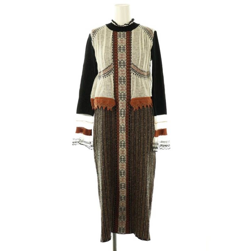 新品　Mame Kurogouchi Layerd knitted Dress マメクロゴウチ Mame Kurogouchi Layered Knitted Dress ニット