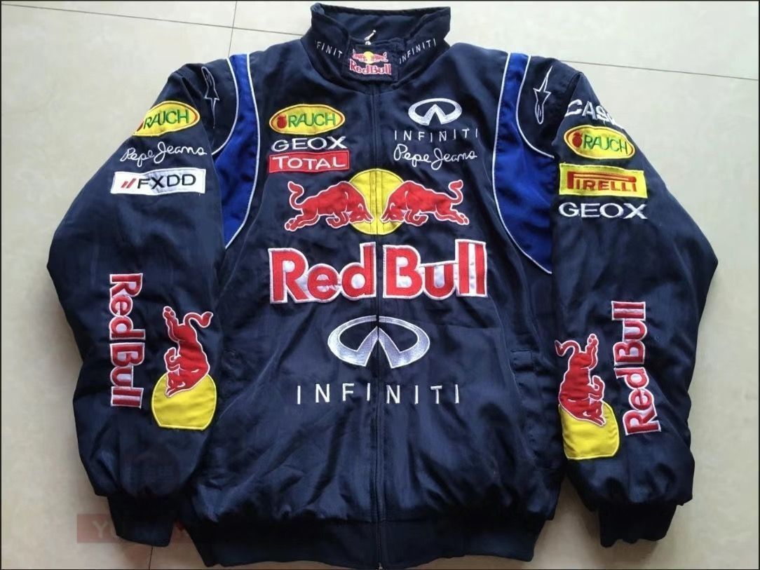 レッドブルF1 インフィニティ レーシングジャケット 刺繍中綿ブルゾン レッドブルRED BULL INFINITIインフィニティ F1 レーシング