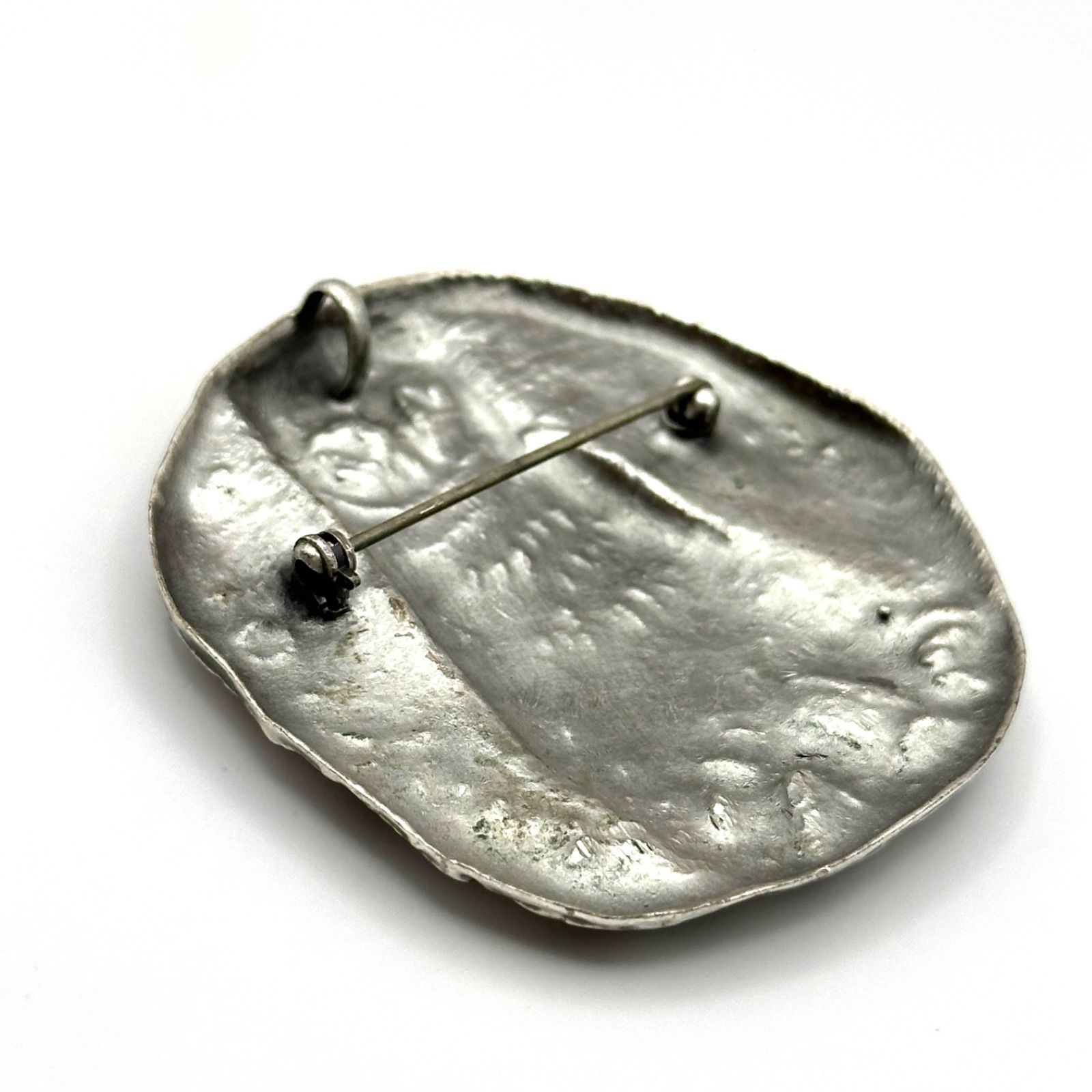 美品✨ CHURYO 佐藤忠良 ブロ−チ トップ フクロウ シルバーカラー
