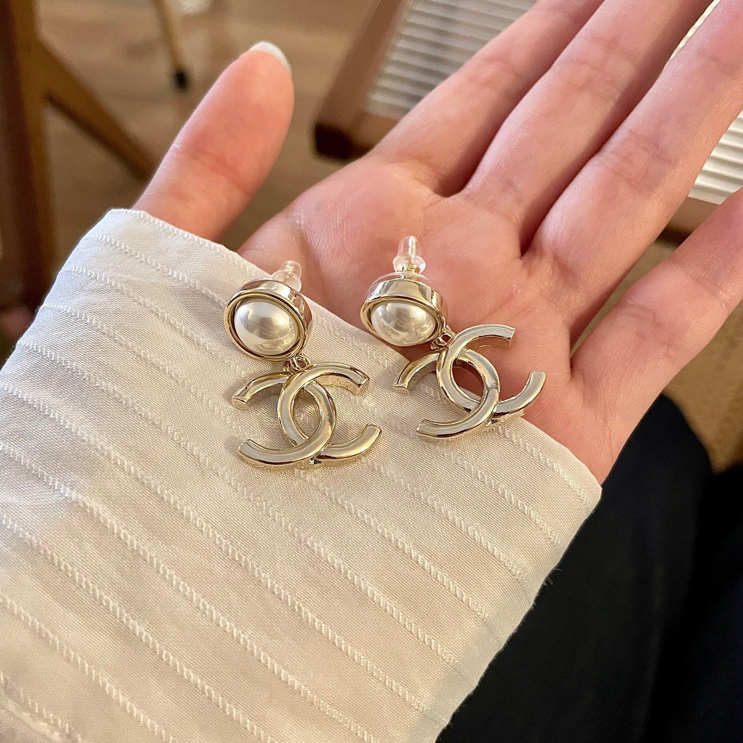 CHANEL ダブルCロゴ ピアス 2024SS 人気商品！◇CHANEL◇シャネル ダブルCロゴ ピアス