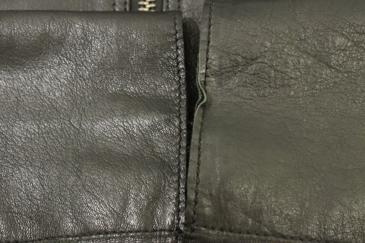 アルマーニ エクスチェンジ レザージャケット XS ゴートレザージャケット 黒 A/X Armani Exchange(アルマーニエクスチェンジ) レザー