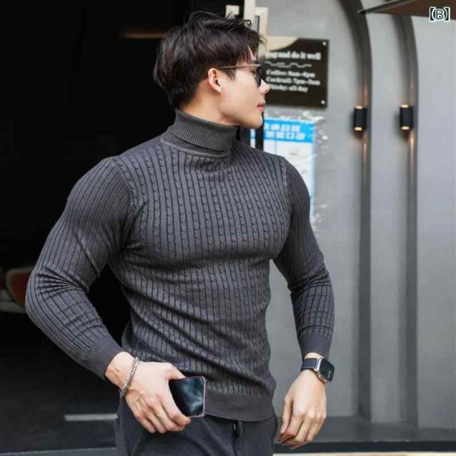 種類52：L/E：399 ホワイト メンズ ファッション 服 用 オシャレ シンプル 大人 かっこいい 大きいサイズ ストリート 紳士服 タートルネック 無地 セーター フィットネス カジュアル 厚手 ストレッチ スリム 暖かい ニット 韓国スタイル ツイスト