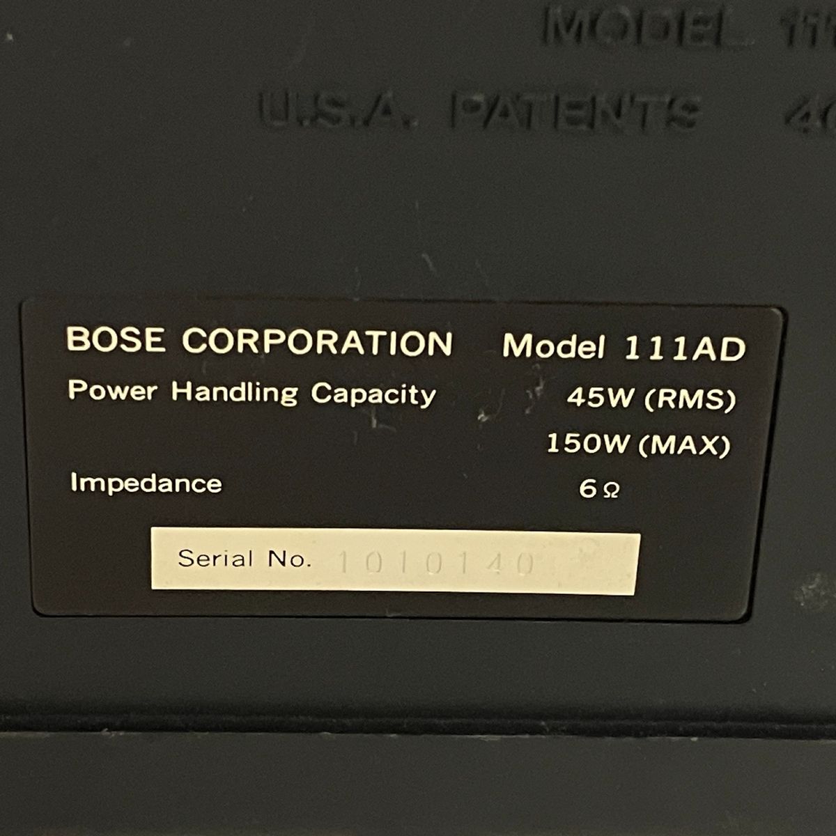  BOSE 111 AD スピーカーシステム ペア ブラック オーディオ 音響機材 スピーカー スピーカー ウーファー