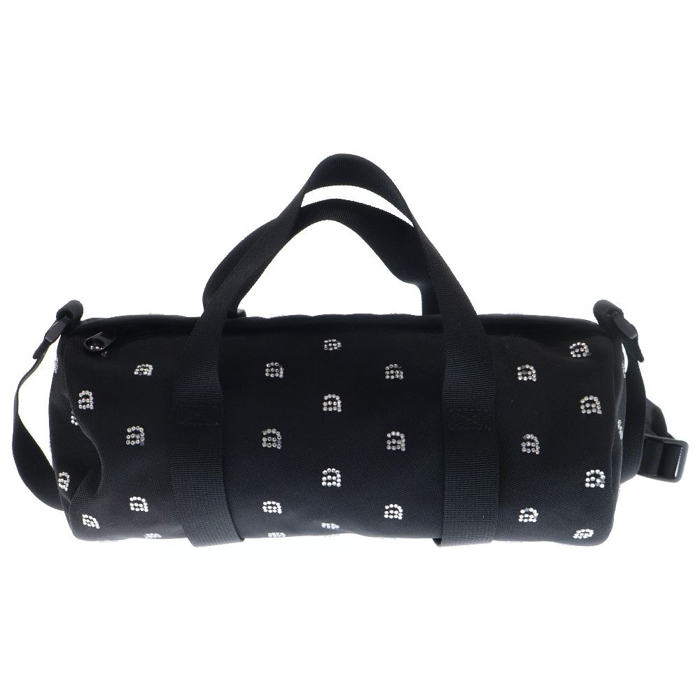 ALEXANDER WANG アレキサンダーワン WANGSPROT MINI DUFFLE BAG ラインストーンロゴミニダッフルバッグ ブラック レディース