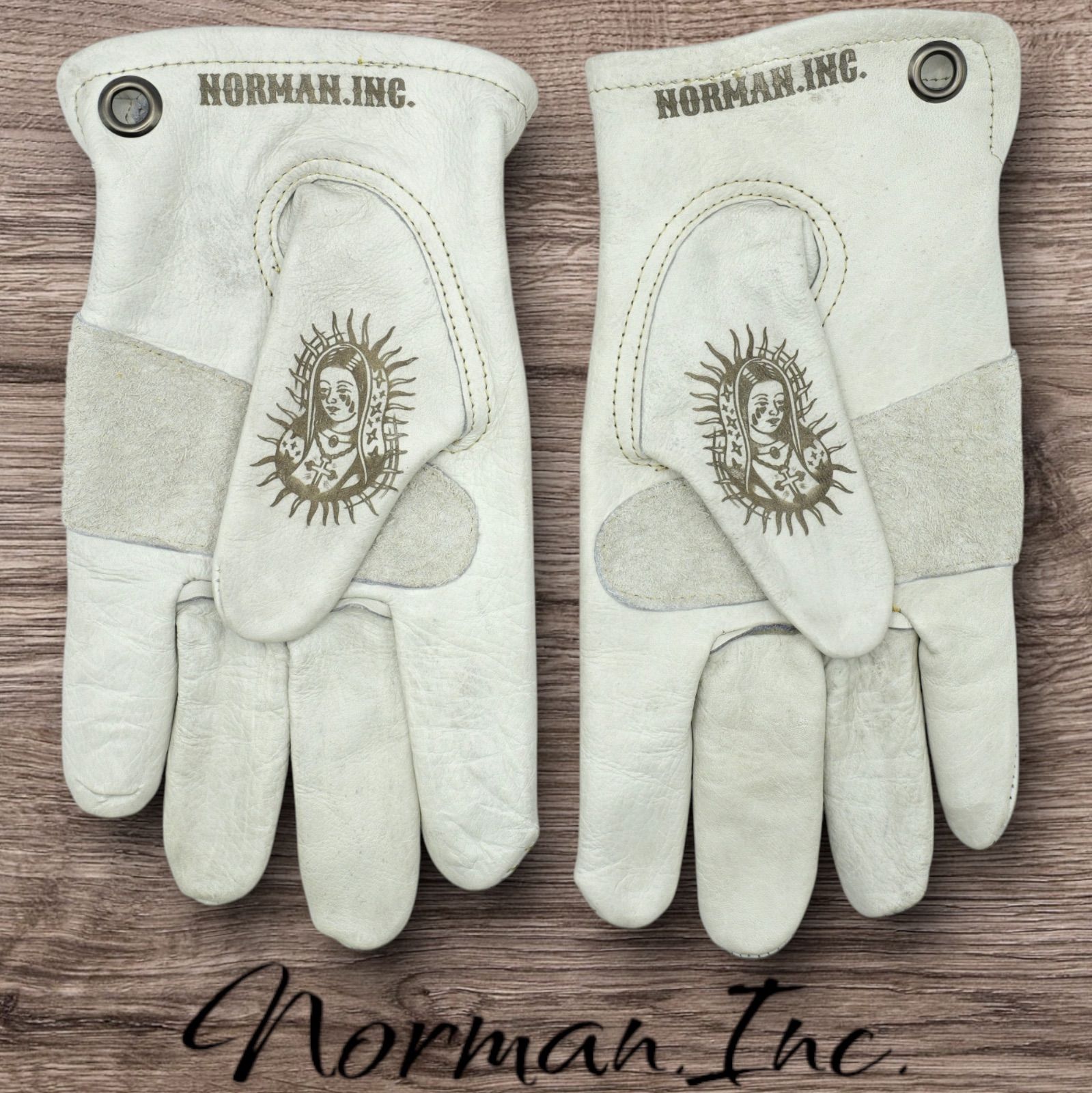 牛革 レザーグローブ ホワイト 白 アメリカン バイク ハーレー