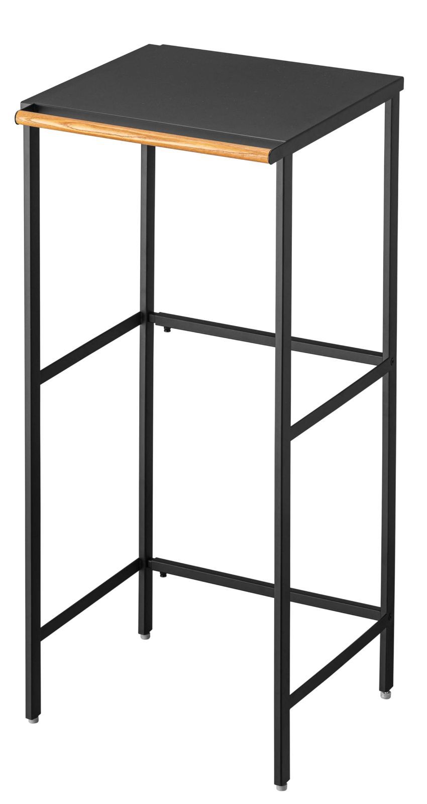 『特価』 ブラック ゴミ箱上ラック 約W42.5~76XD42.5XH90cm タワー 伸縮 キッチンラック フック付き 山崎実業(Yamazaki) 5327