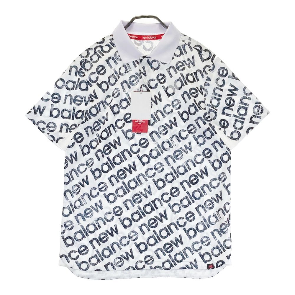 サイズ 6 NEW BALANCE GOLF ニューバランス 半袖メッシュポロシャツ 総柄 ホワイト系 240101523292 ゴルフウェア メンズ ストスト