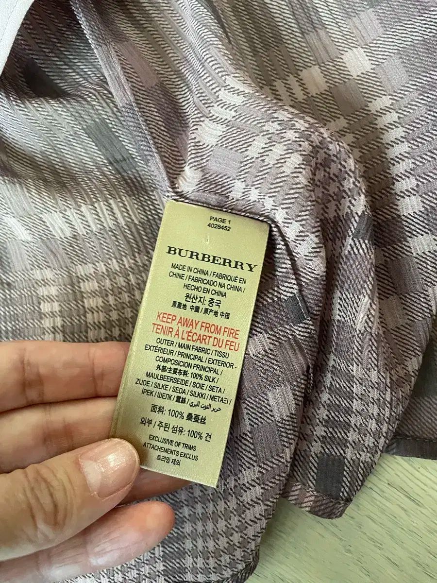  バーバリー チェック リボン ブラウス XS 長袖 シャツ ブラウス