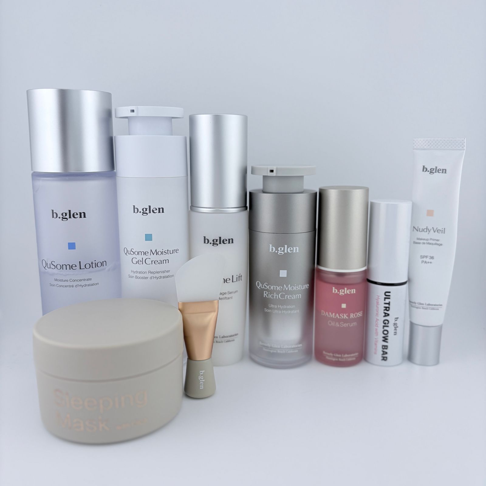b.gren 8点 b.gren ビーグレン QuSome ローション ゲルクリーム リッチクリーム リフトマッサージ美容液 オイル-セラム スティック状美容液 UVカット化粧下地 スリーピングマスク