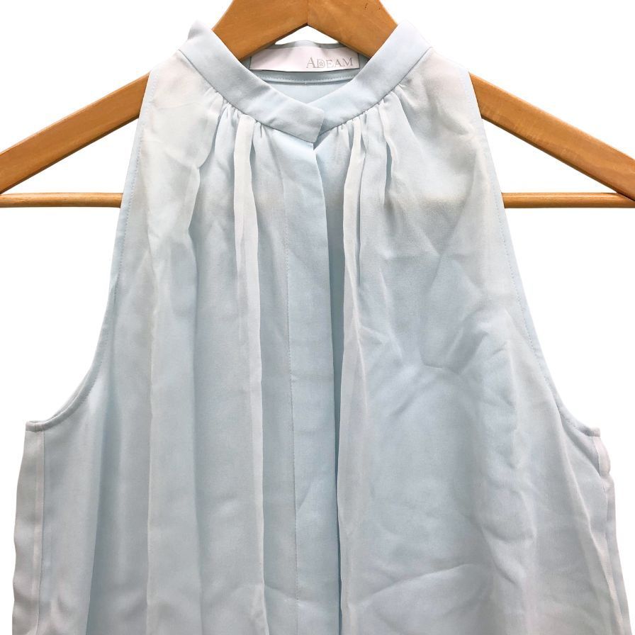 ◆アディアム◆ノースリーブトップス　バッグフリル　シルク　絹　フォクシー日本製 43811 Knit Top 