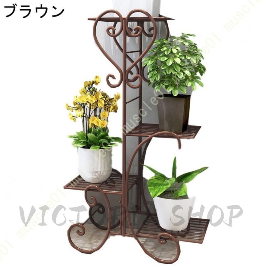 フラワースタンド プランタースタンド 園芸ラック アイアン 植木鉢 ブラック Amazon.co.jp: 鉢スタンド アイアン スタンド ブラック/黒