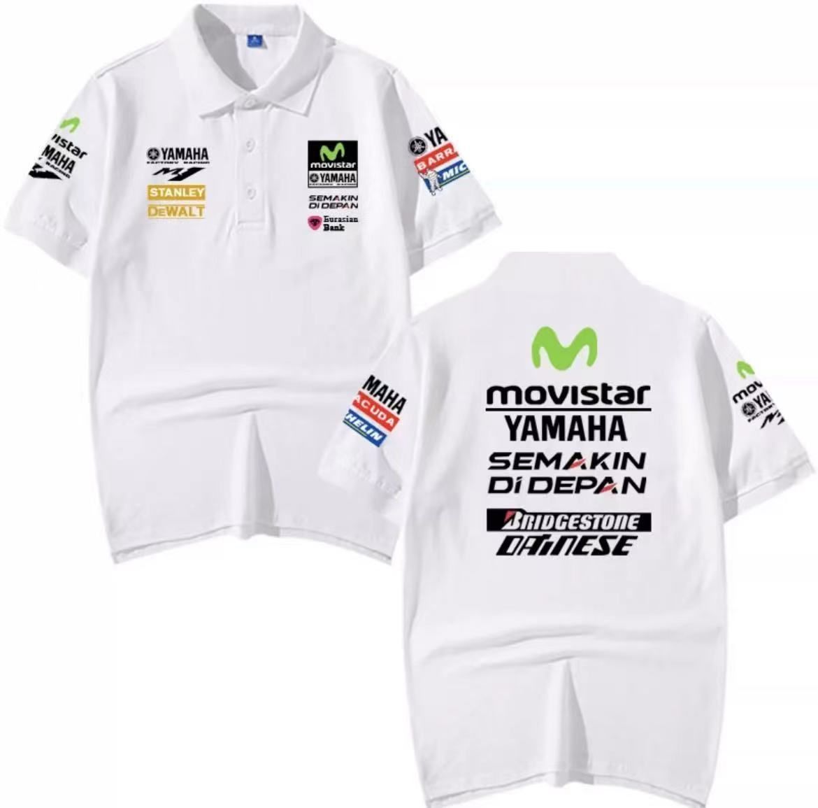 Movistar Yamaha MotoGP チーム ポロシャツ 新品未使用 Yamaha Movistar スポーツポロシャツ - メルカリ