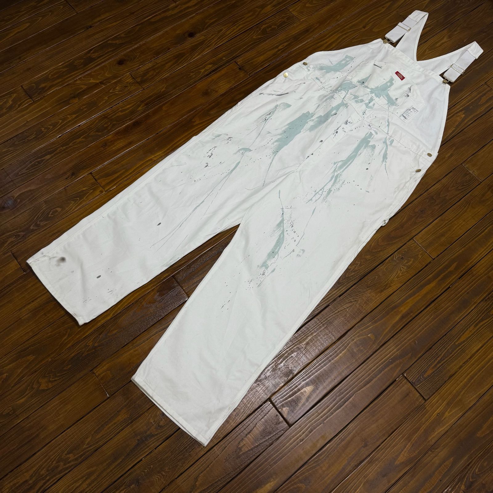 Dickies ディッキーズ オーバーオール ペンキ加工 ホワイト