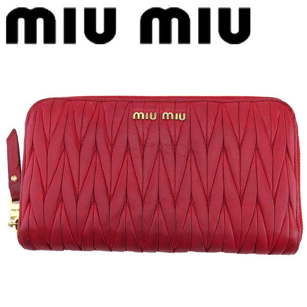 MIU MIU ミュウミュウ 長財布 レディース マテラッセ miu ミュウミュウ miumiu 財布 長財布 5ML506 2FPP チプリア