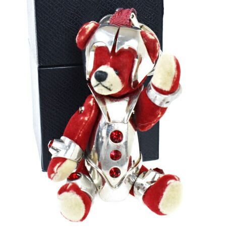 PRADA クマ型キーホルダー アイボリー/レッド PRADA クマ型キーホルダー アイボリー/レッド PRADA クマ型