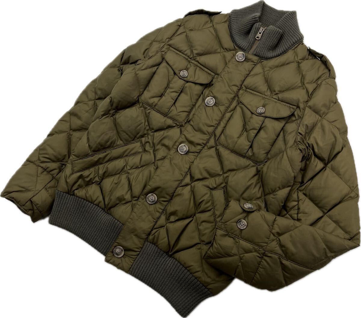 RALPH LAUREN デザイン◎ キルティング ダウンジャケット ブルゾン ブラウン レディース 9 秋冬 大人カジュアル ラルフローレン BA271