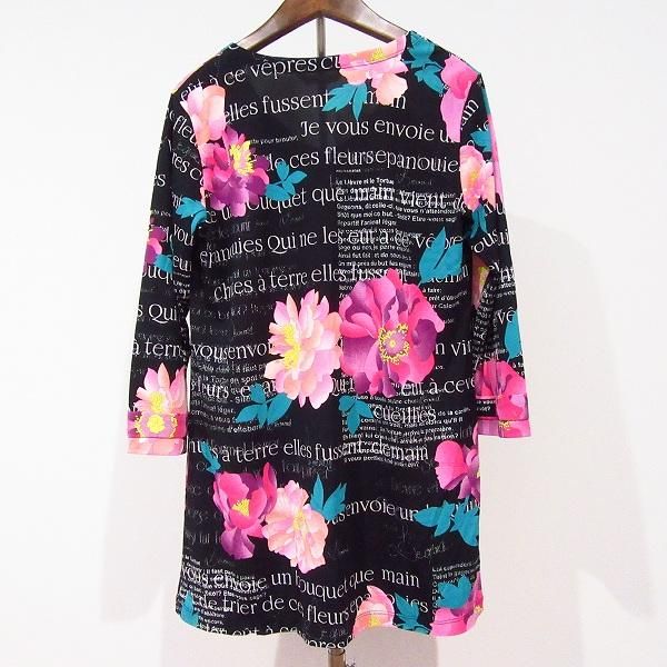 anc レオナールスポーツ LEONARD SPORT チュニック 40 黒 マルチカラー