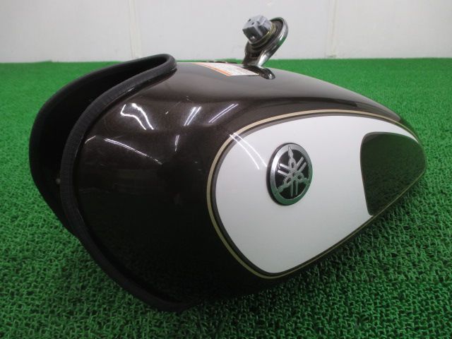SR400 タンク 茶M/白 ヤマハ 純正 中古 バイク 部品 RH01J SR500