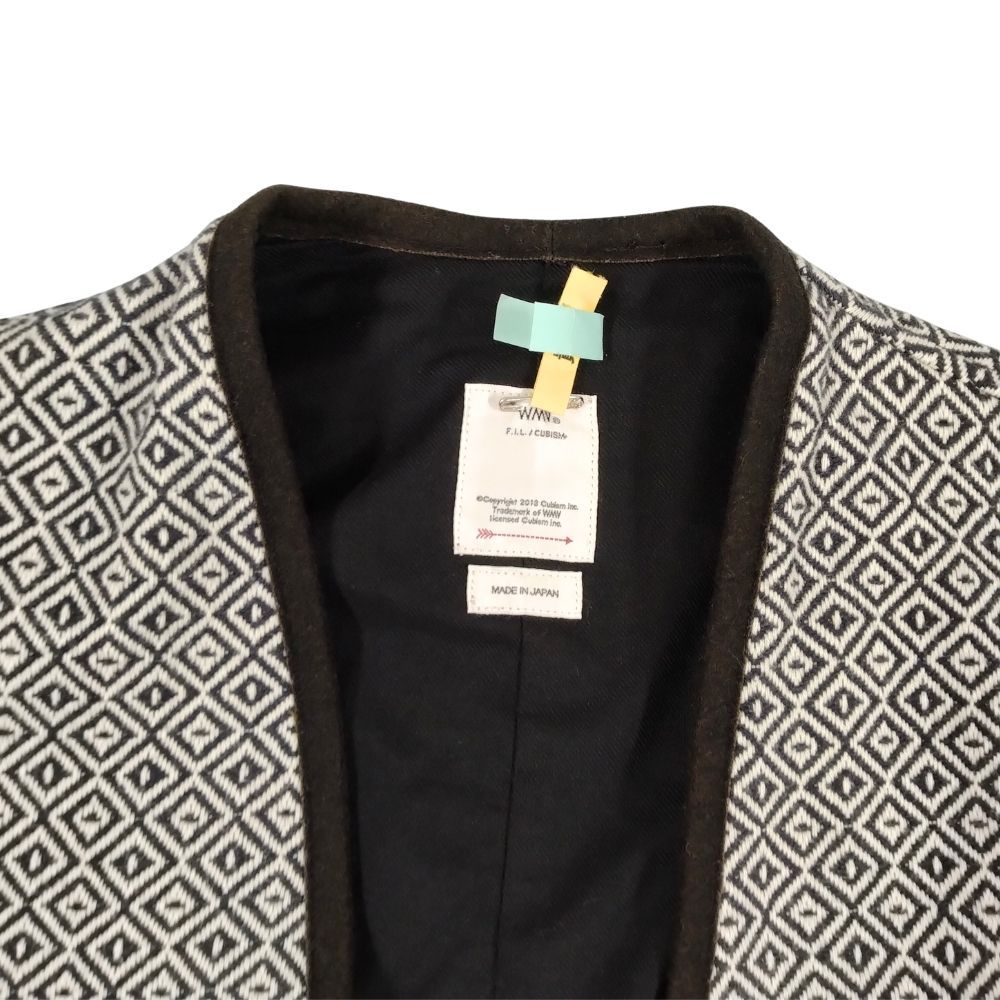 VISVIM - VISVIM ビズビム WMV 品番 0319105013006 SANJURO COAT W (TSIDI) サンジュウロウ コート  ノーカラージャケット サイズ 3 正規品 / 51544 VISVIM ビズビム WMV 品番 0319105013006 SANJURO COAT W (TSIDI